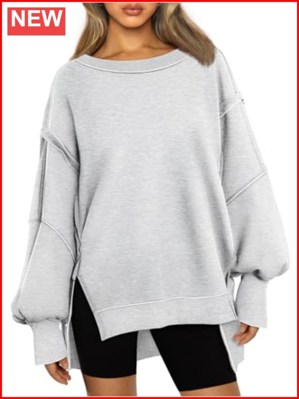 Oversized Y2K Crewneck Sweatshirt Long Sleeve Fleece Pullover